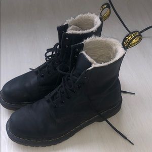 Dr. Martens Faux Fur lined lace up boots